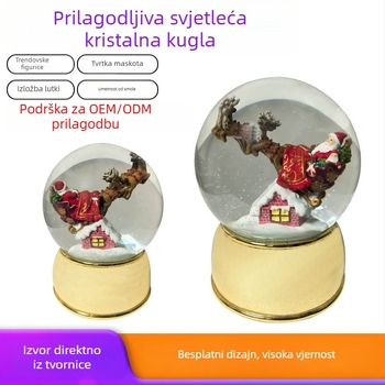 Djed Mraz kristalna kugla od smole — marka Create Prosperity, kategorija: kristalna kugla, materijal: smola, pakiranje: obična
