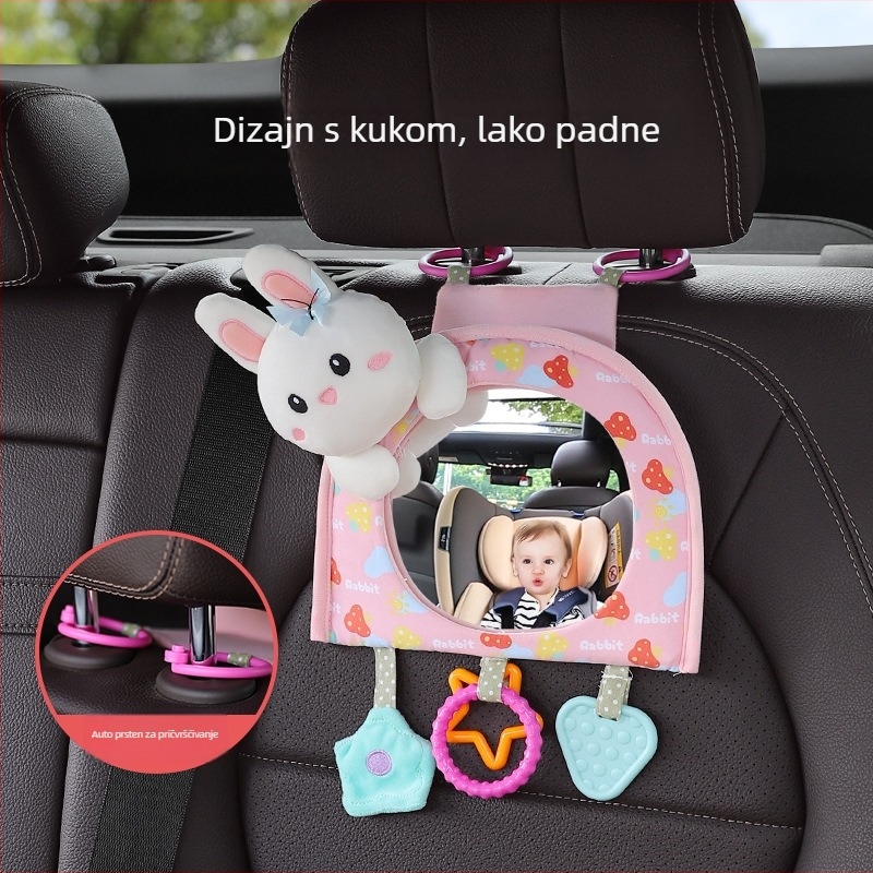 Auto ogledalo za nadzor djeteta – plišani materijal, model GCJ, marka AIBU, tiskano logo, odobrene privatne marke: Da