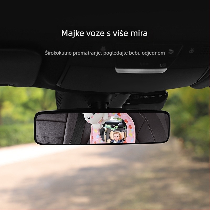 Auto ogledalo za nadzor djeteta – plišani materijal, model GCJ, marka AIBU, tiskano logo, odobrene privatne marke: Da