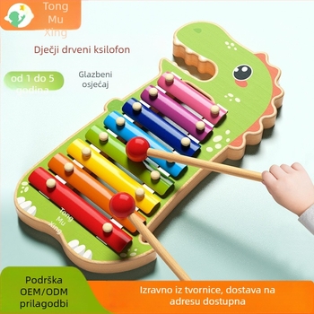 Drveni xylofon s 8 tonova za djecu, edukativni glazbeni instrument Child Jupiter, potiče koordinaciju ruka-oko i razvoj kognicije