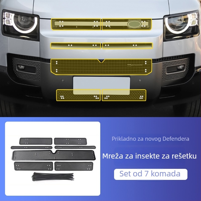 Nehrđajući čelična mreža za zaštitu radijatora Land Rover Defender 110 (2020–2025), zaštita od insekata i prašine.