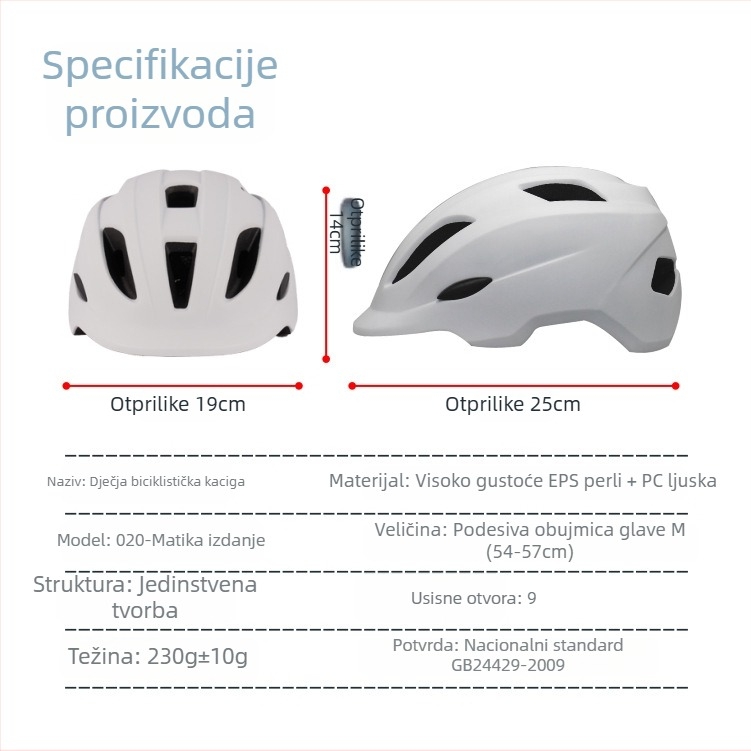 Dječja kaciga za bicikl s integriranom mrežom protiv insekata, karikatura uzorak, EPS materijal, otisnuto logo