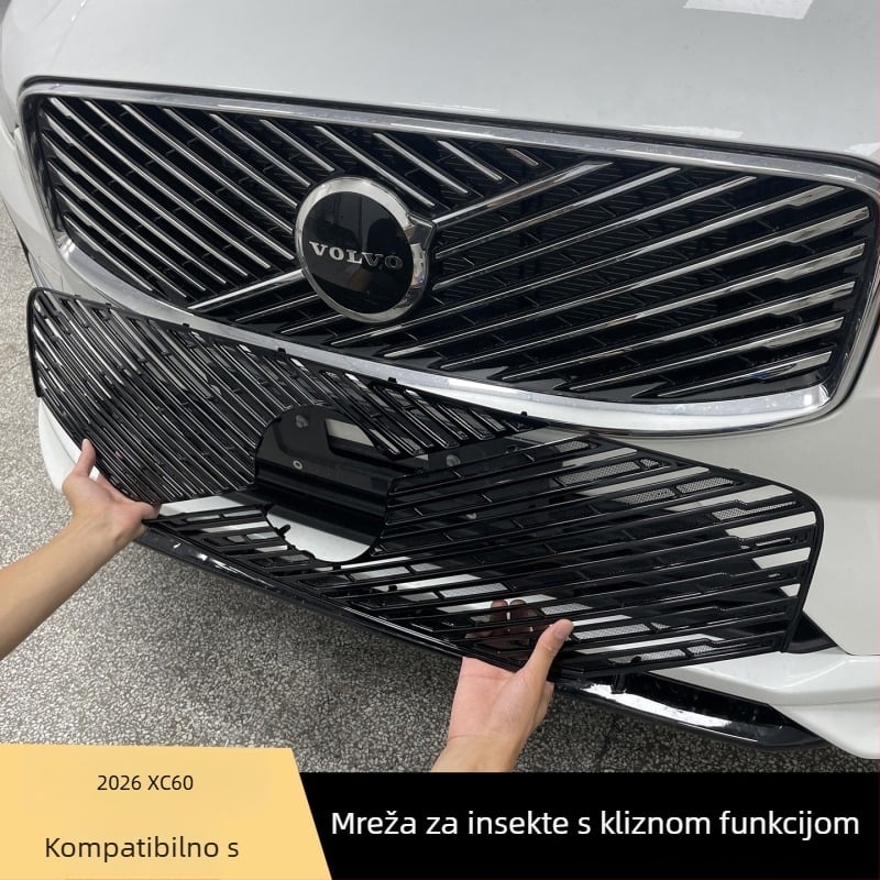 Mreža protiv insekata za rešetku hladnjaka Volvo XC60/XC90 — ABS materijal, pamuk protiv komaraca, zaštita od polena vrbe