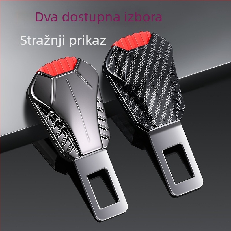 Proširivač sigurnosnog pojasa automobila – univerzalni, ABS elektroplat + metal, model 356, moguć ispis logotipa, prilagodljivo