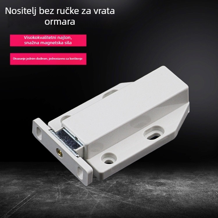 Magnetni dodirni zatvarač za ormariće s dugim snažnim magnetom – za male drvene vratnice, ormariće i garderobu; Materijal: plastika; Marka: Ruigu Hardware; Model: 0; Stil: Novi kineski stil.