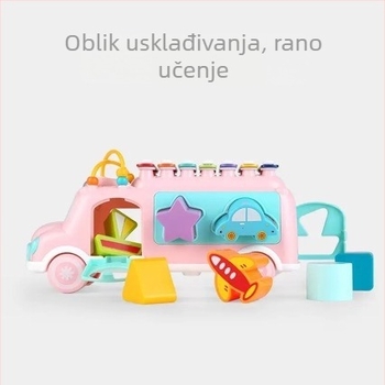 Plastični ručni udarni instrument za djecu 4–6 godina, osmerotonni, višenamjenska igračka auto, interaktivna edukativna igračka