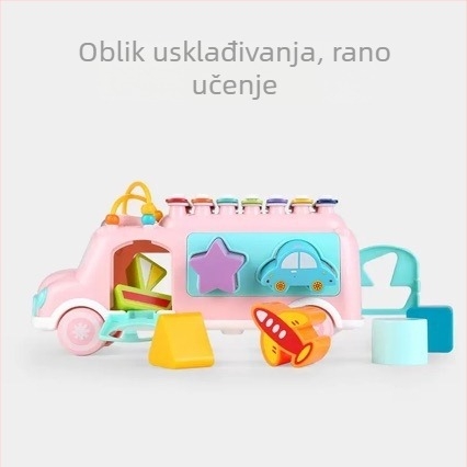 Plastični ručni udarni instrument za djecu 4–6 godina, osmerotonni, višenamjenska igračka auto, interaktivna edukativna igračka