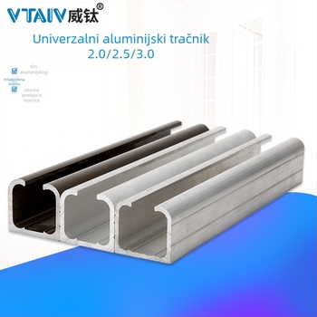 Aluminijska vodilica za klizna vrata od aluminijske legure, model 4810, oksidirani završetak, Novi kineski stil, mogućnost prilagodbe