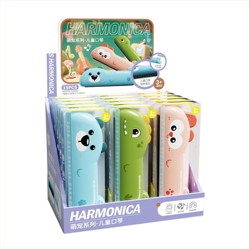 Dječja usna harmonika i zviždaljka – dvostruki edukativni instrument za djecu 4–6 godina, plastika, karikatura dizajn