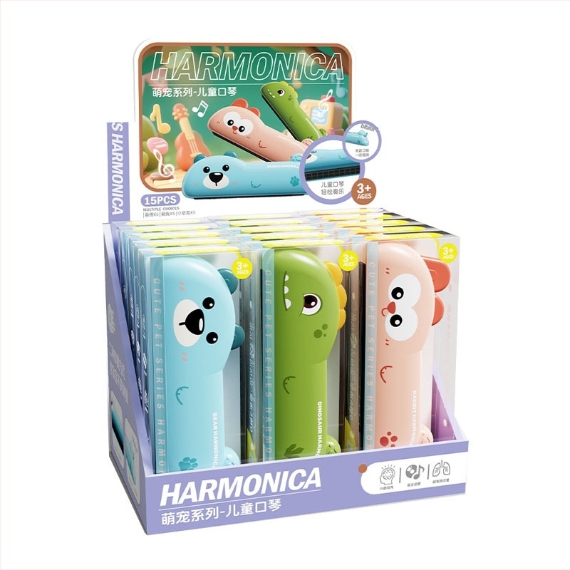 Dječja usna harmonika i zviždaljka – dvostruki edukativni instrument za djecu 4–6 godina, plastika, karikatura dizajn