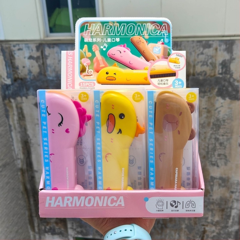 Dječja usna harmonika i zviždaljka – dvostruki edukativni instrument za djecu 4–6 godina, plastika, karikatura dizajn