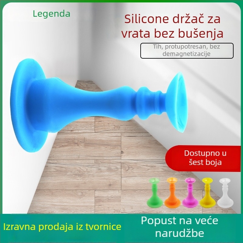 Silikonska kapica za vrata, produženi tip — ručno upravljanje, zaštita od udara za kupaonicu