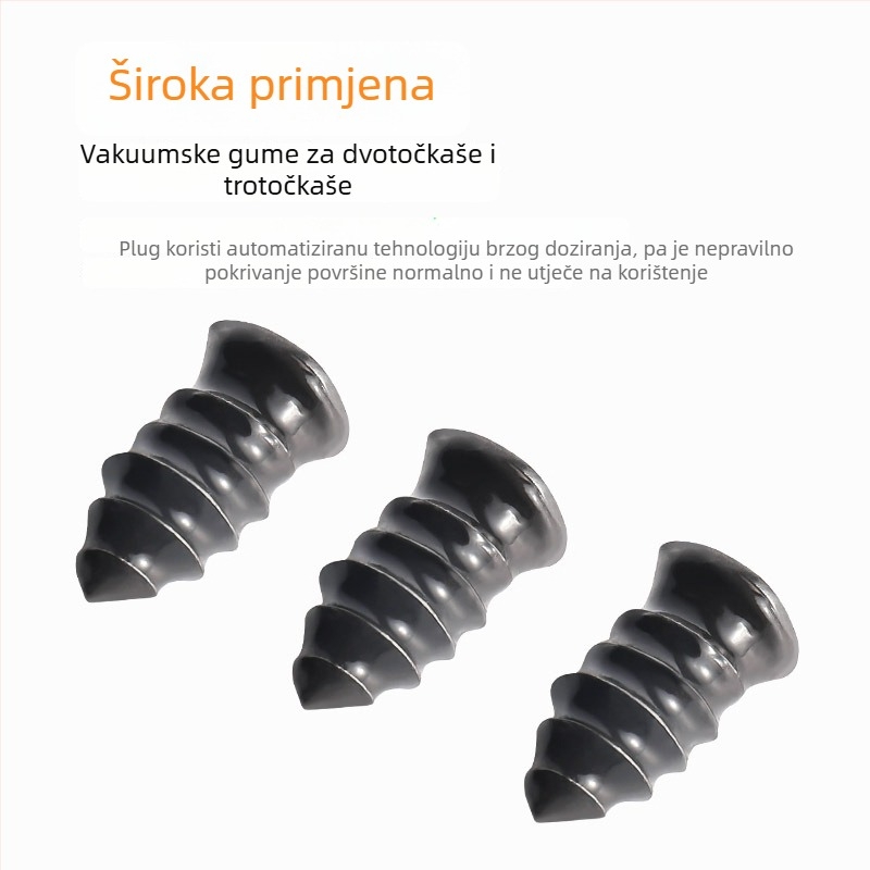 Alat za popravak guma s prirodnom gumom i pocinčanim navojem za automobile, motocikle i električna vozila