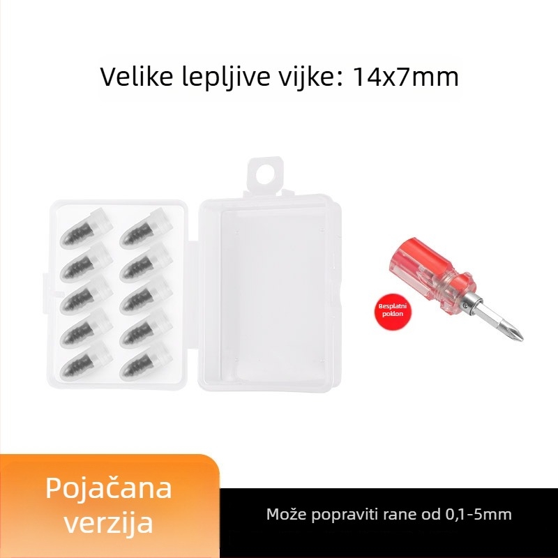 Alat za popravak guma s prirodnom gumom i pocinčanim navojem za automobile, motocikle i električna vozila
