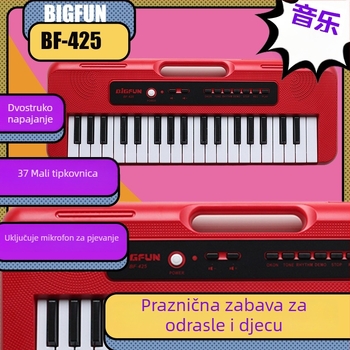 37-tipkovna elektronična klavijatura za početnike, edukativna višefunkcionalna igračka, plastična konstrukcija, BIGFUN brand, pogodna za uzrast 7–14 godina