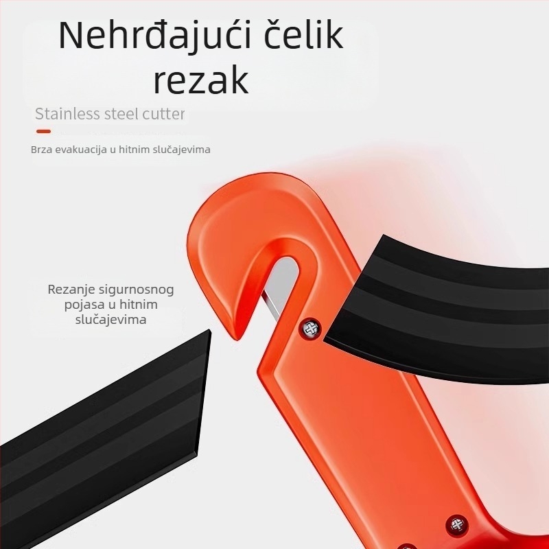 Čekić za razbijanje prozora automobila, prijenosni spašavajući čekić, nehrđajući čelik, višenamjenski sigurnosni alat za auto