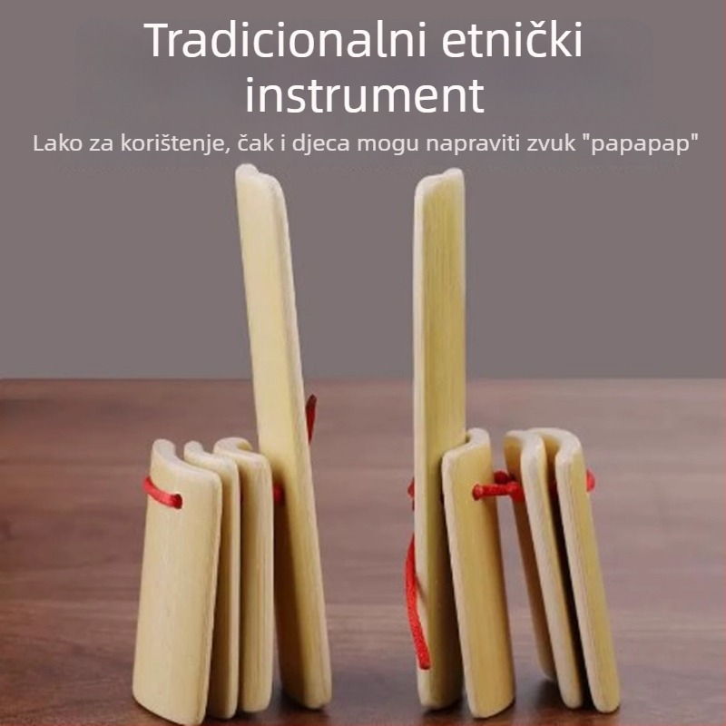 Bambus klapač sa 4 ploče za elokvenciju; standardni bambus; ovlaštena privatna marka; bez pakovanja