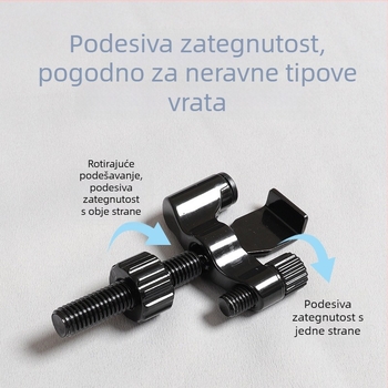 Skriveni zidni stopper za vrata s funkcijom protiv krađe, prijenosna sigurnost za dom i hotel, model ZC008, nehrđajući čelik + cinkov spoj