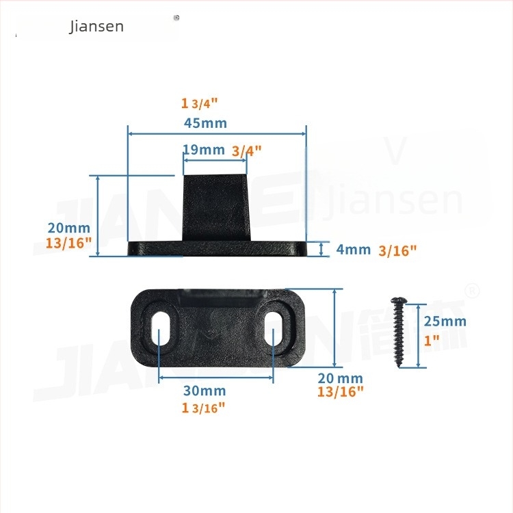 Swing stopper za vrata stila barn door, materijal POM, podno montiranje, ručno upravljanje, marka Johnson