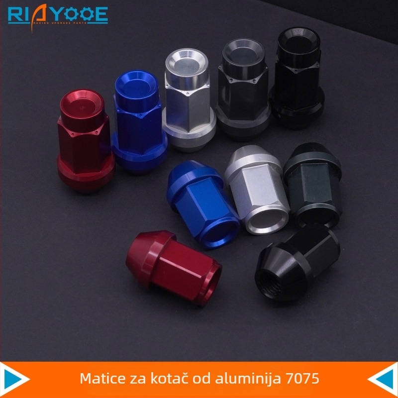 RIAYOOE kovana aluminijska univerzalna navojna matica za kotač, navoj 1.5/1.25, model XH-AN013