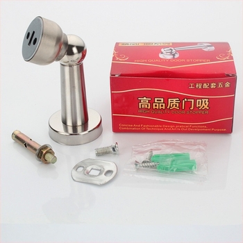 Zidni magnetski stopper za vrata, od nehrđajućeg čelika, brušena završna obrada, model A01 (Materijal: Nehrđajući čelik; Završna obrada: Brušena; Tip: Zidni)