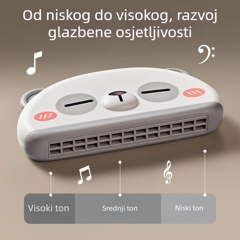 Dječji glazbeni set s Panda harmonikom za vježbanje zvuka (Materijal: Plastika; Marka: Zhibei; Preporučena dob: 4–6 godina; 3C certifikacija: 2024152202054742; Pakiranje: Šarena kutija)