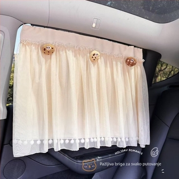 Auto zavjesa za prozor za djecu, s usisnim čašicama, od aluminijske folije, visi za stražnja bočna prozora