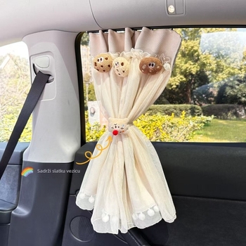 Auto zavjesa za prozor za djecu, s usisnim čašicama, od aluminijske folije, visi za stražnja bočna prozora