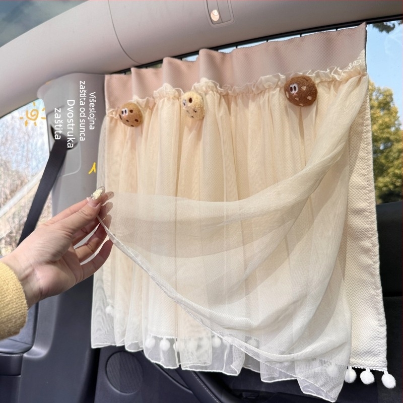 Auto zavjesa za prozor za djecu, s usisnim čašicama, od aluminijske folije, visi za stražnja bočna prozora