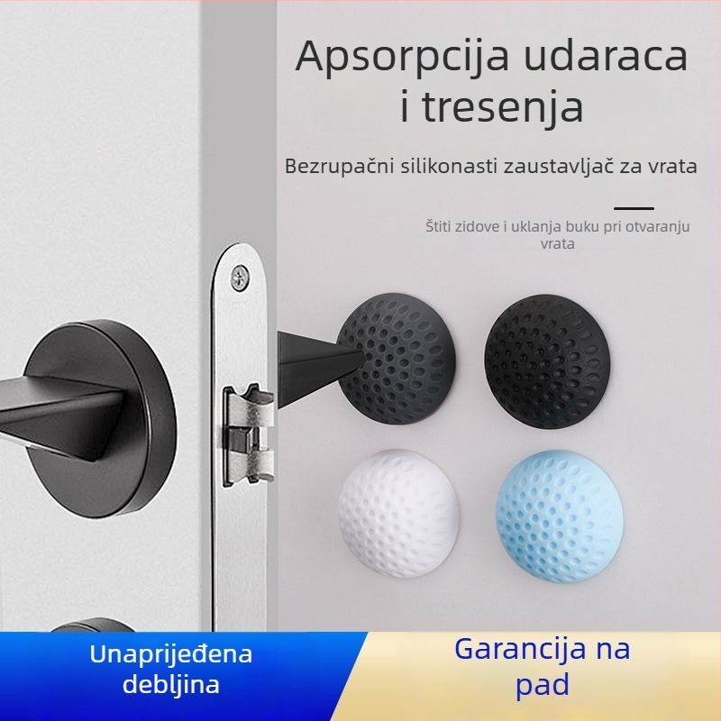 PVC pločica za zaštitu vrata od udara, zidni montažni, model 0365, dizajn s povećanjem visine, površina u obliku golfa