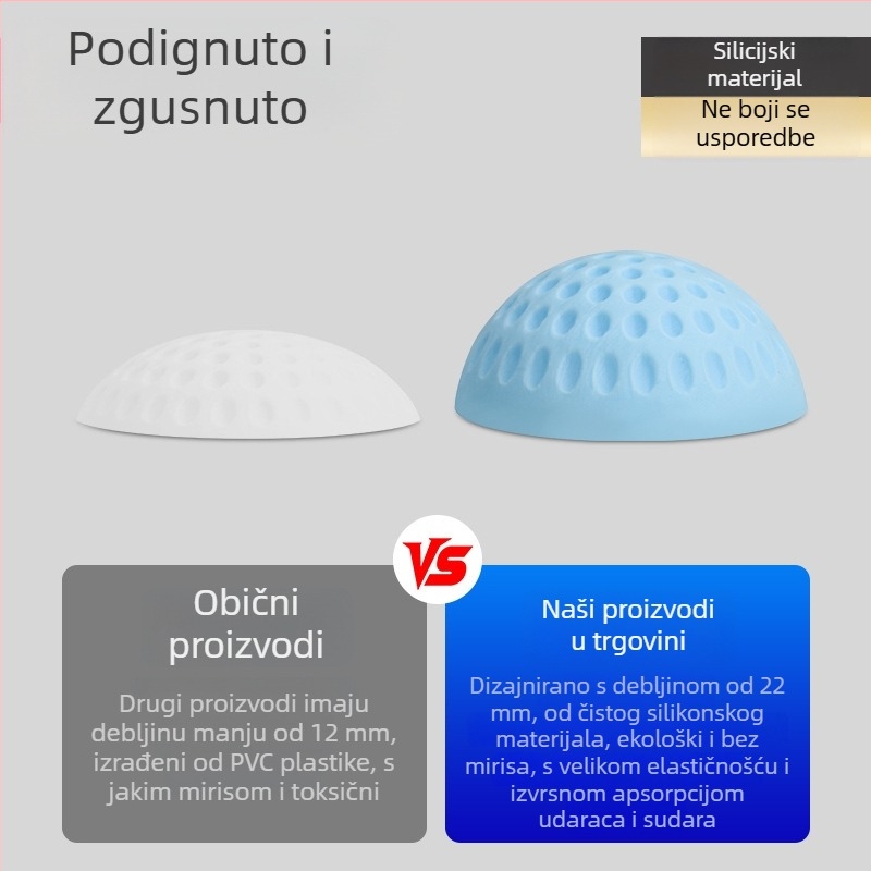 PVC pločica za zaštitu vrata od udara, zidni montažni, model 0365, dizajn s povećanjem visine, površina u obliku golfa