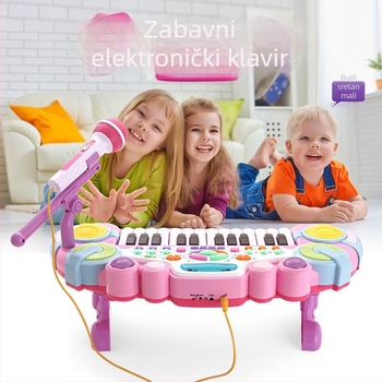 Elektronička klavijatura za djecu s mikrofonom, ABS plast, za uzrast 4-6 godina, 3C certifikacija 2021012202361271