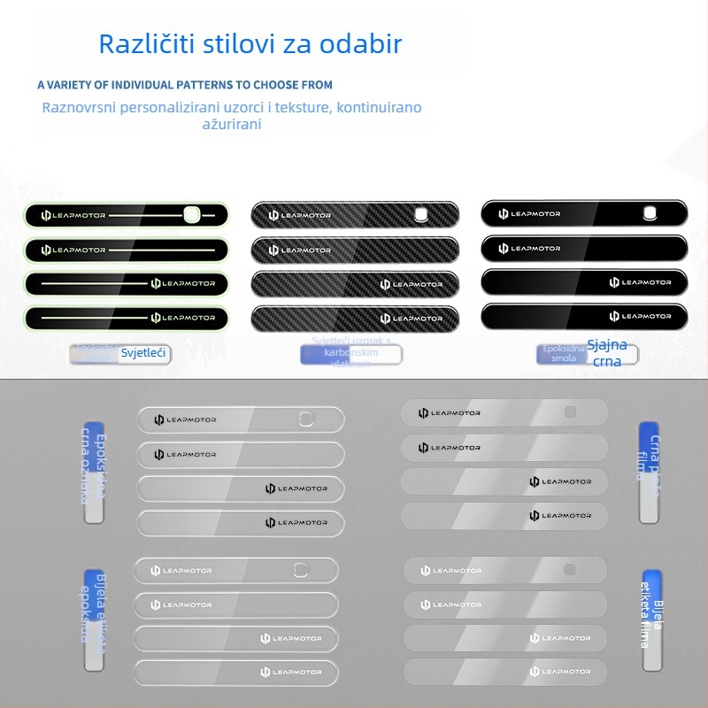 Naljepnice za karoseriju automobila, materijal 3D stereo naljepnice, uzorak logotipa, ugradnja ljepilom, marka Xiong Shen