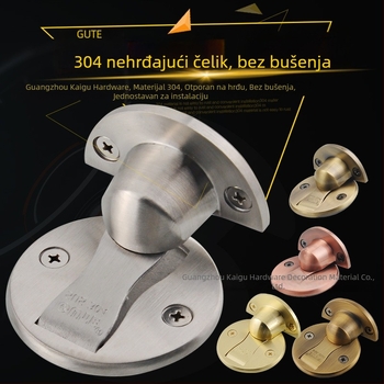 Neprobijajući držač vrata s nevidljivom podnom privlačnošću, nehrđajući čelik, podna montaža, ručno upravljanje, snažna magnetska privlačnost na zidu