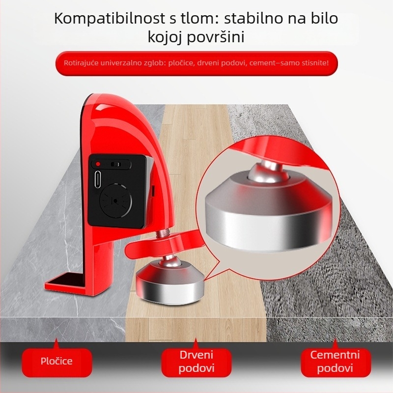 Vrata stopper LP01 - Metalni, gornja montaža, ručna instalacija, prijenosno, 5V, za dom, putovanja i hotele