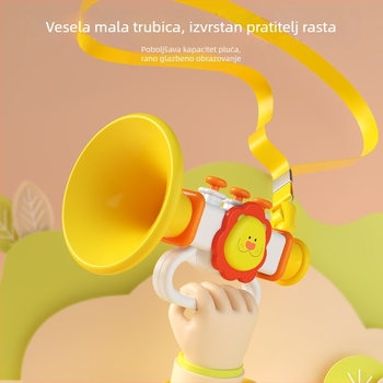 Dječja glazbena igračka truba s zviždaljkama i usnom harmonikom, na narukvici, od plastike, za uzrast 7–14 godina, potiče emocionalni i kognitivni razvoj, senzornu igru i interakciju roditelj-dijete