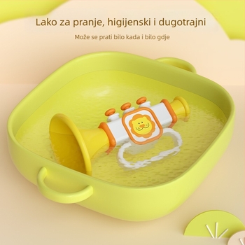 Dječja glazbena igračka truba s zviždaljkama i usnom harmonikom, na narukvici, od plastike, za uzrast 7–14 godina, potiče emocionalni i kognitivni razvoj, senzornu igru i interakciju roditelj-dijete