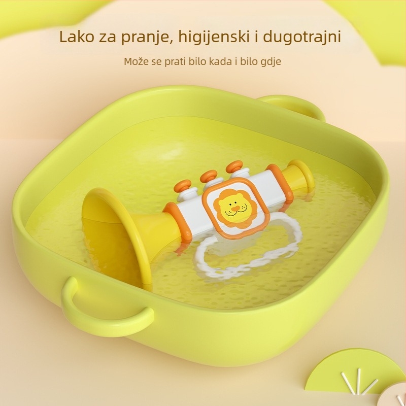 Dječja glazbena igračka truba s zviždaljkama i usnom harmonikom, na narukvici, od plastike, za uzrast 7–14 godina, potiče emocionalni i kognitivni razvoj, senzornu igru i interakciju roditelj-dijete