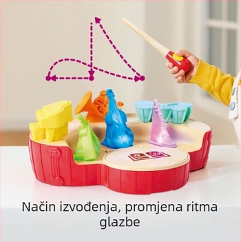 Drveni set zapadnih perkusija za djecu – orkestralni dirigent, glazbena igračka za rano obrazovanje (Materijal: drvo; Kategorija: zapadne udarne instrumenti; Dob: 4–6 godina; Razvoj: ruka i mozak)