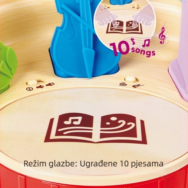 Drveni set zapadnih perkusija za djecu – orkestralni dirigent, glazbena igračka za rano obrazovanje (Materijal: drvo; Kategorija: zapadne udarne instrumenti; Dob: 4–6 godina; Razvoj: ruka i mozak)