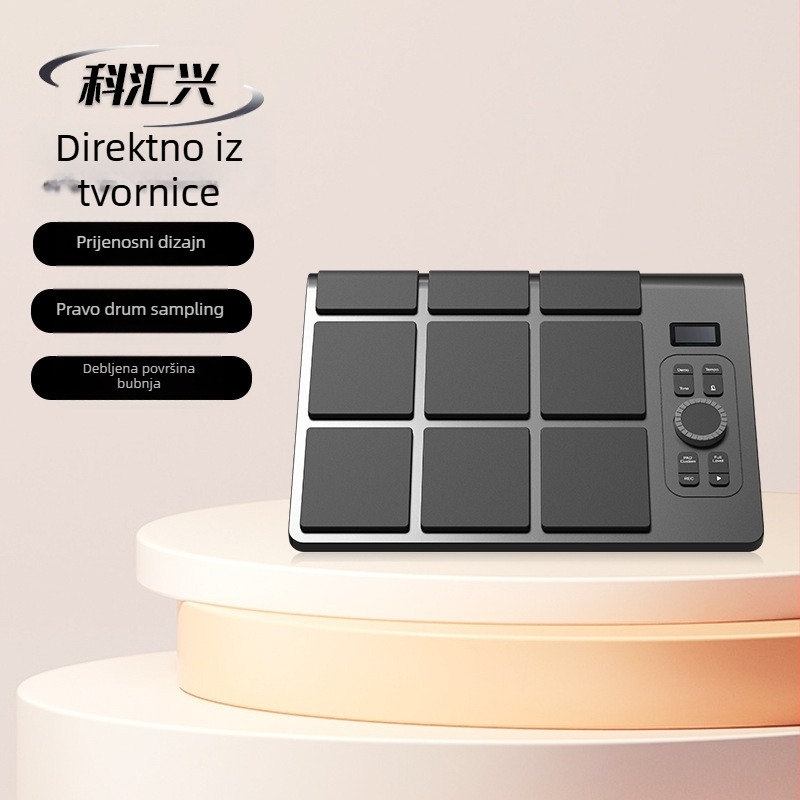 Elektronički bubanj set ED02, 9-dijelni, PVC, sve-u-jednom, prijenosno