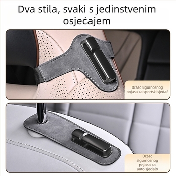 Držač sigurnosnog pojasa automobila – koža i metal; Laihu; tiskanje logotipa dostupno; obrada i prilagodba: da