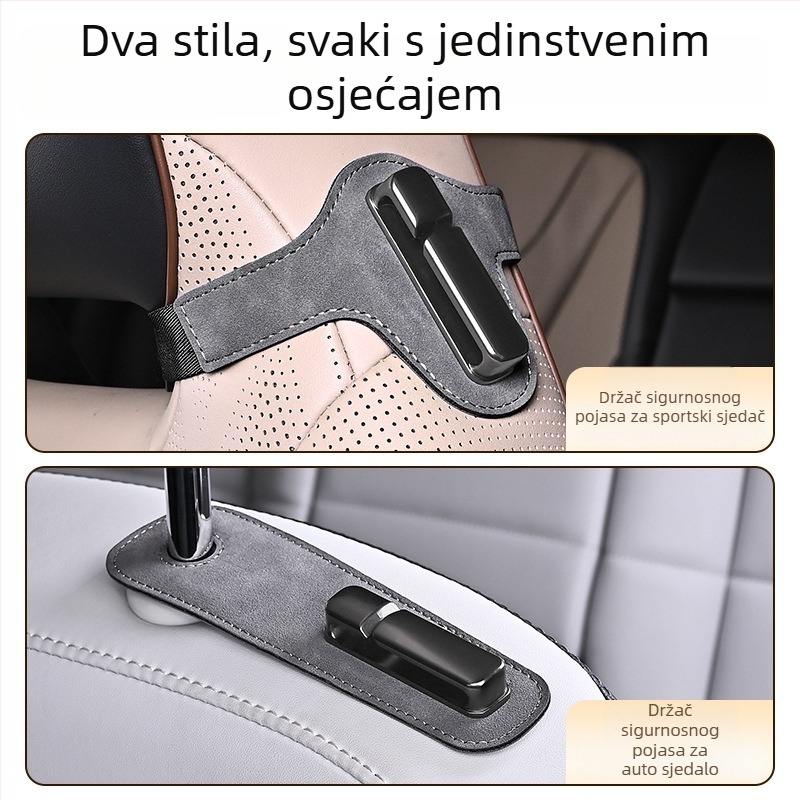 Držač sigurnosnog pojasa automobila – koža i metal; Laihu; tiskanje logotipa dostupno; obrada i prilagodba: da