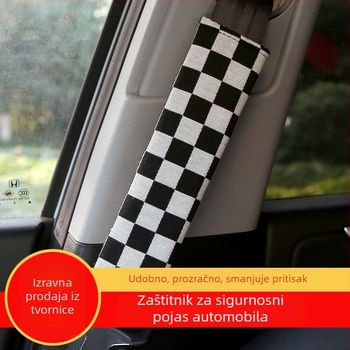 Zaštitni pokrov sigurnosnog pojasa automobila, jacquard kvilting, mekani pamuk, 56 g, samoljepljiv