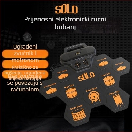 Elektronički bubanj od silikona, SD-50, 9-pad, simulacija glave bubnja i više-senzorni tip