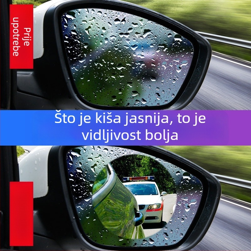 Film otporan na kišu za retrovizor automobila, zaštita od zamagljivanja i vodoodbojnim premazom, nano vodootporan film za bočne prozore, univerzalno