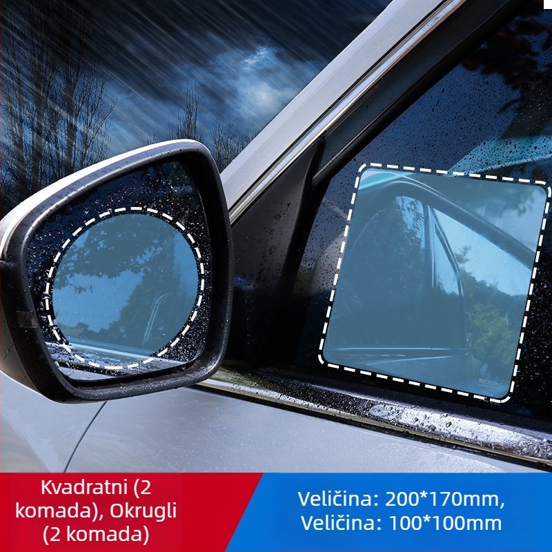 Film otporan na kišu za retrovizor automobila, zaštita od zamagljivanja i vodoodbojnim premazom, nano vodootporan film za bočne prozore, univerzalno