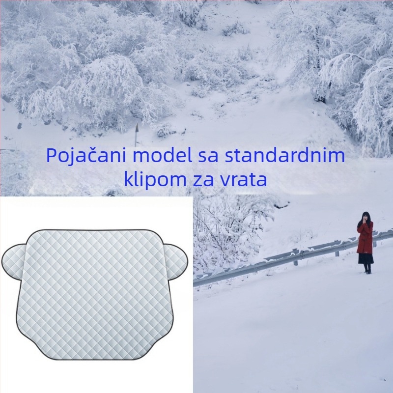 Univerzalni pokrov za automobil s aluminijskom folijom za zaštitu od sunca i kiše, toplinska izolacija, ugrađena montaža, pokrivanje prednjeg dijela
