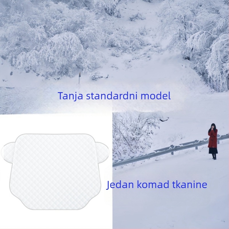 Univerzalni pokrov za automobil s aluminijskom folijom za zaštitu od sunca i kiše, toplinska izolacija, ugrađena montaža, pokrivanje prednjeg dijela