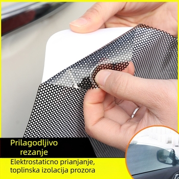 Univerzalni mrežasti film za prednje staklo automobila, toplinska izolacija, statičko prianje, debeli stil, bez ljepila